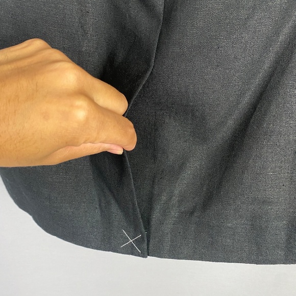 J.Crew Womens Solid Midi Pencil Skirt In Black Size 4 Linen Cotton - Picture 7 of 10